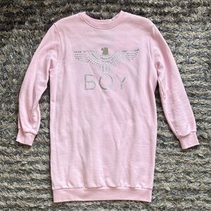 BOY London Pink Cotton Sweatshirt Dress Size XS